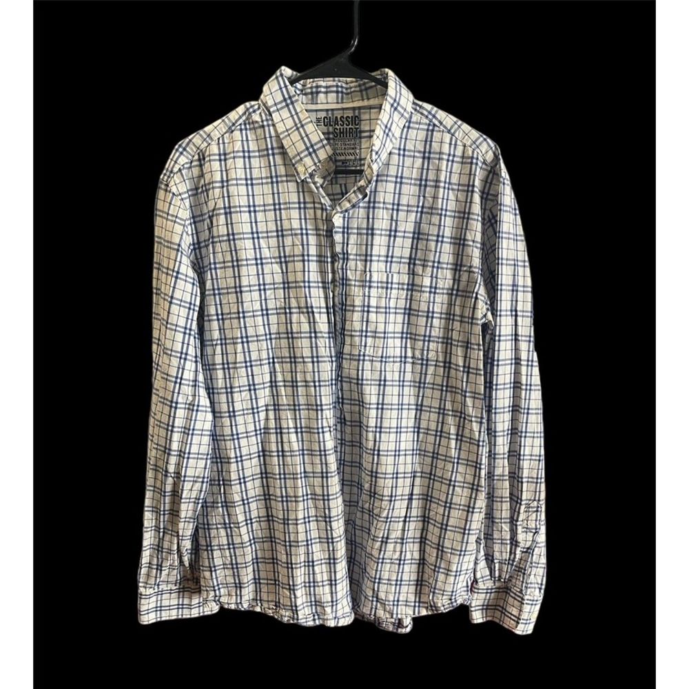 Old Navy Classic Shirt Reg Fit Large Mens Button Down Shirt Long Sleeves